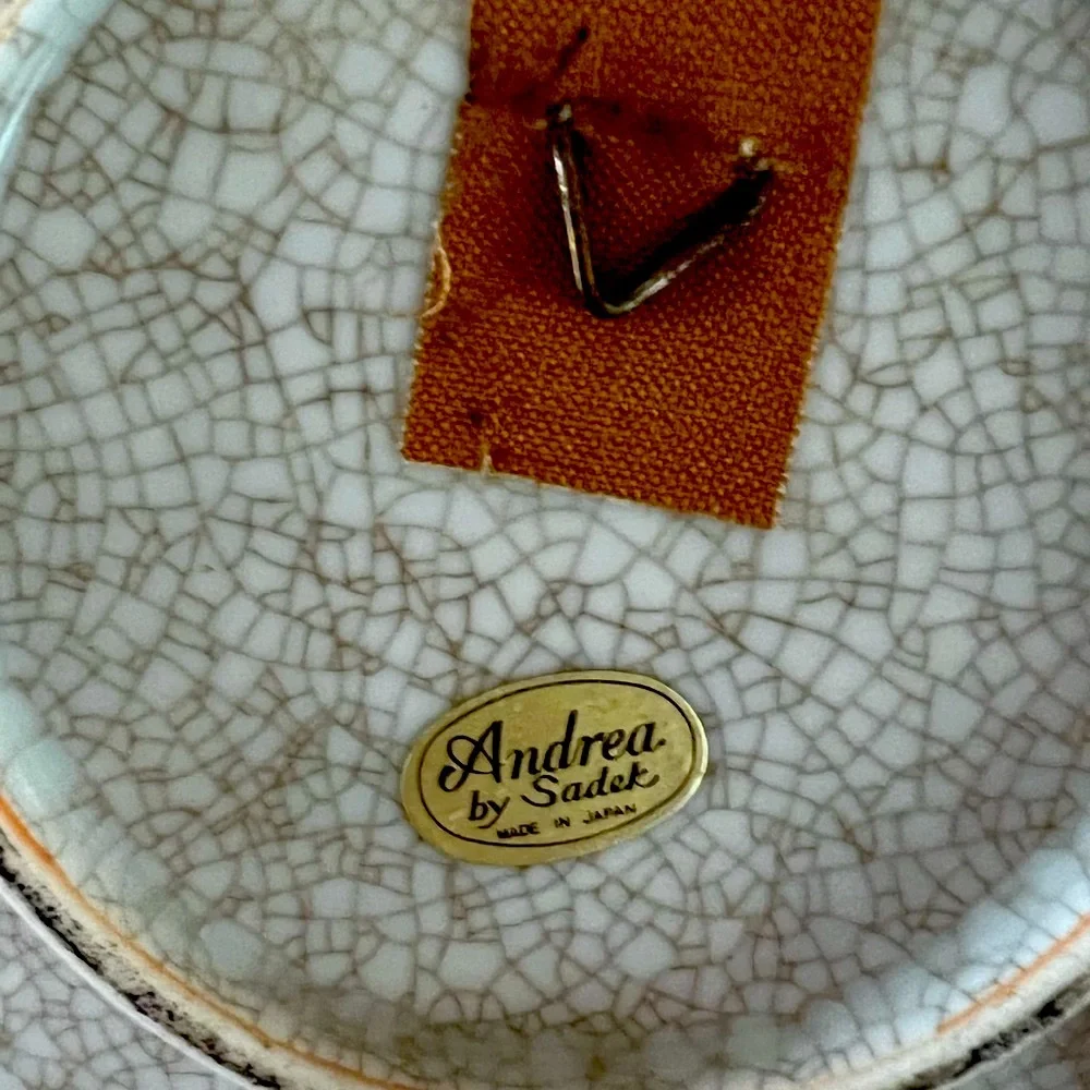 Andrea by Sadek Japanese Porcelain Hand Painted Wine Bottle Coaster Warr…